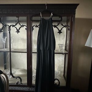 Long romper with top overlaying waist